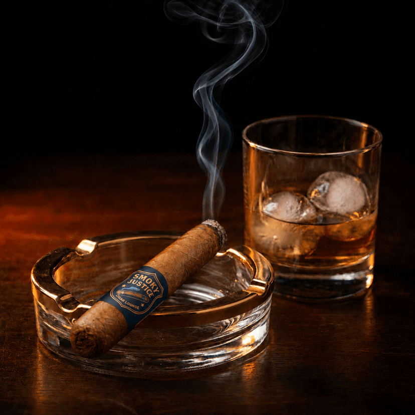 Smoky Justice cigar and whiskey