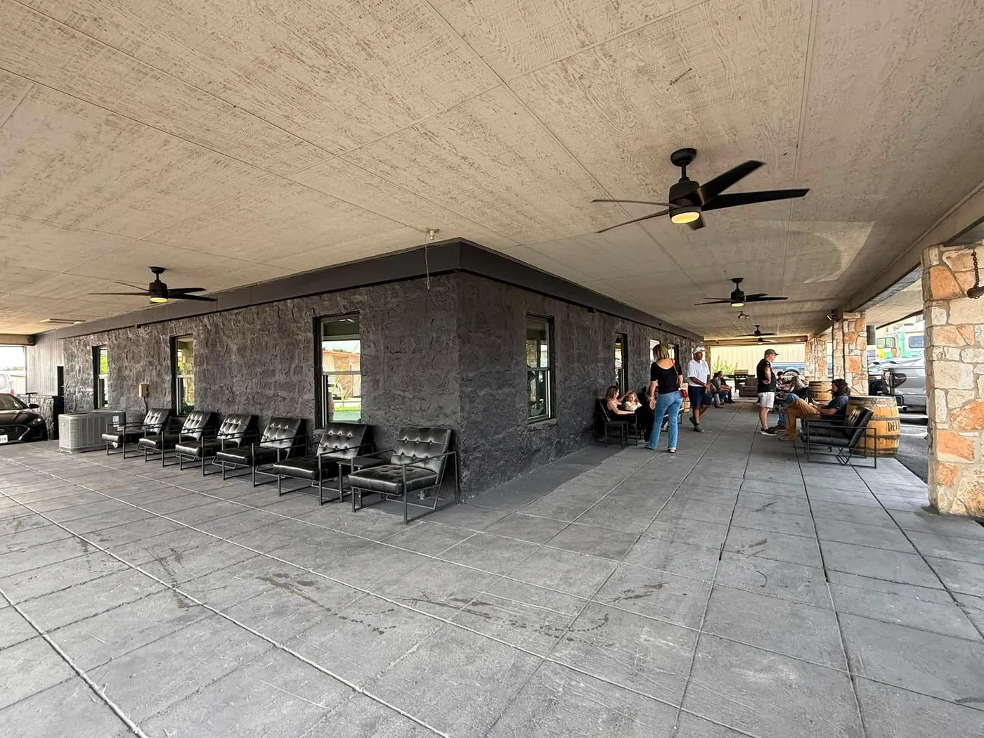 The covered patio